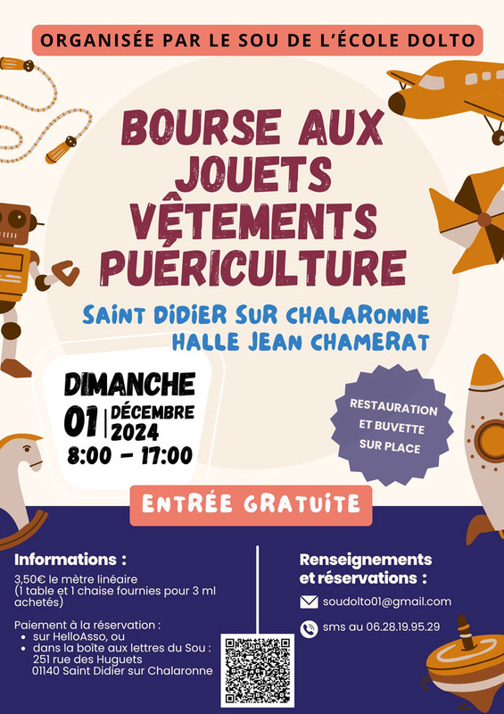 Bourse aux jouets et vêtements de puériculture_Saint-Didier-sur-Chalaronne