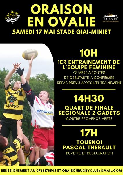 Rugby - Création d'une équipe féminine