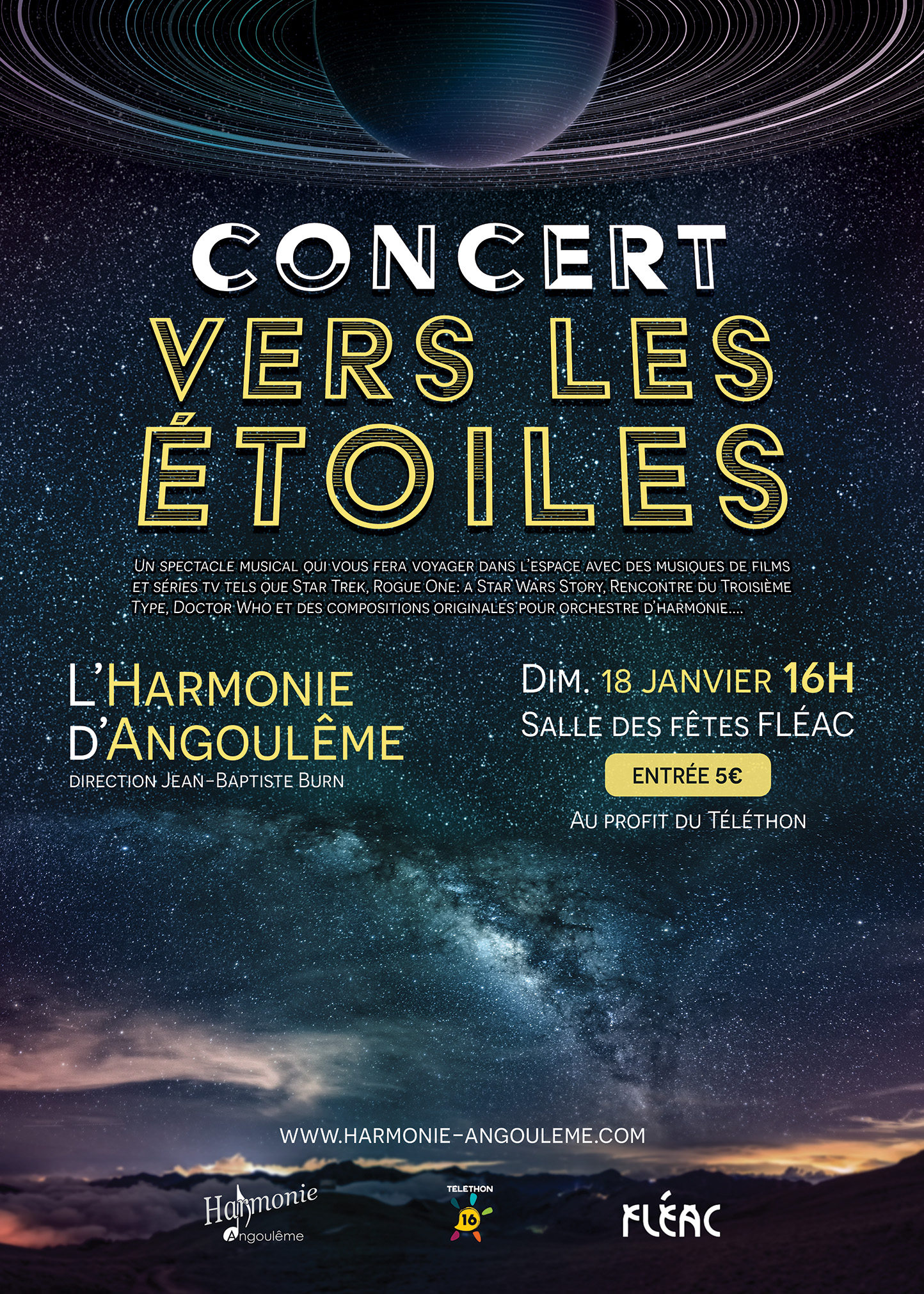 Concert Harmonie d'Angoulême "Vers les Étoiles"