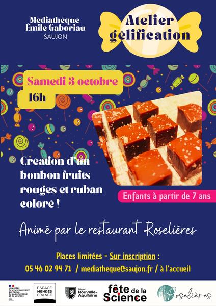 Atelier enfants « gélification de bonbon fruits rouges et ruban coloré »