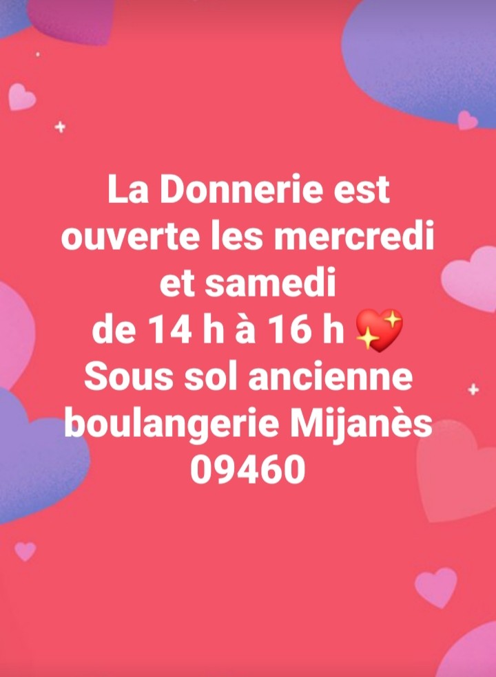 horaires de la donnerie