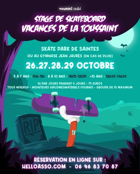 Stage de skateboard - Vacances de la Toussaint