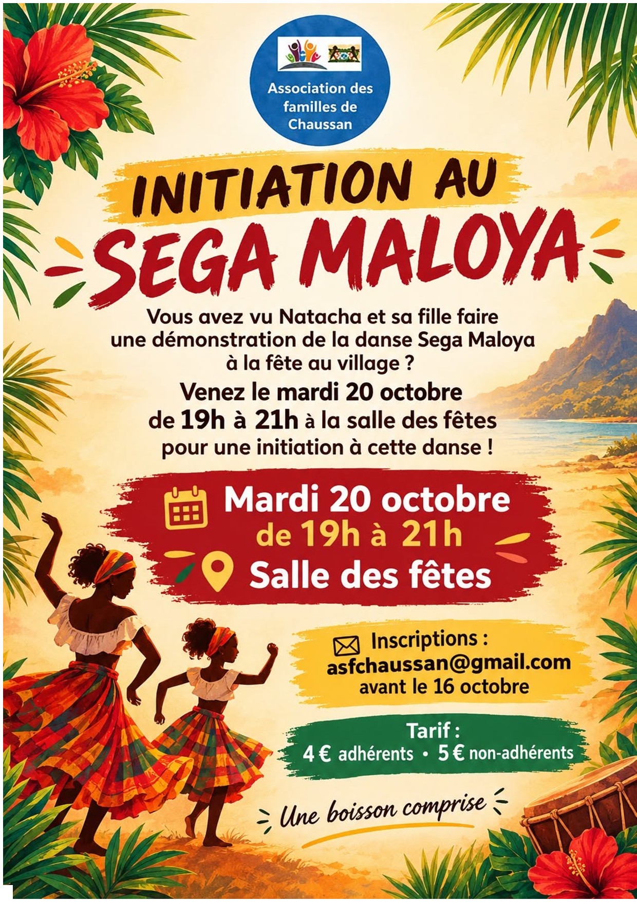 Initiation à la danse Sega Maloya_Association des familles_Chaussan