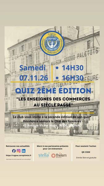Quiz "Les enseignes des commerces au siècle passé"