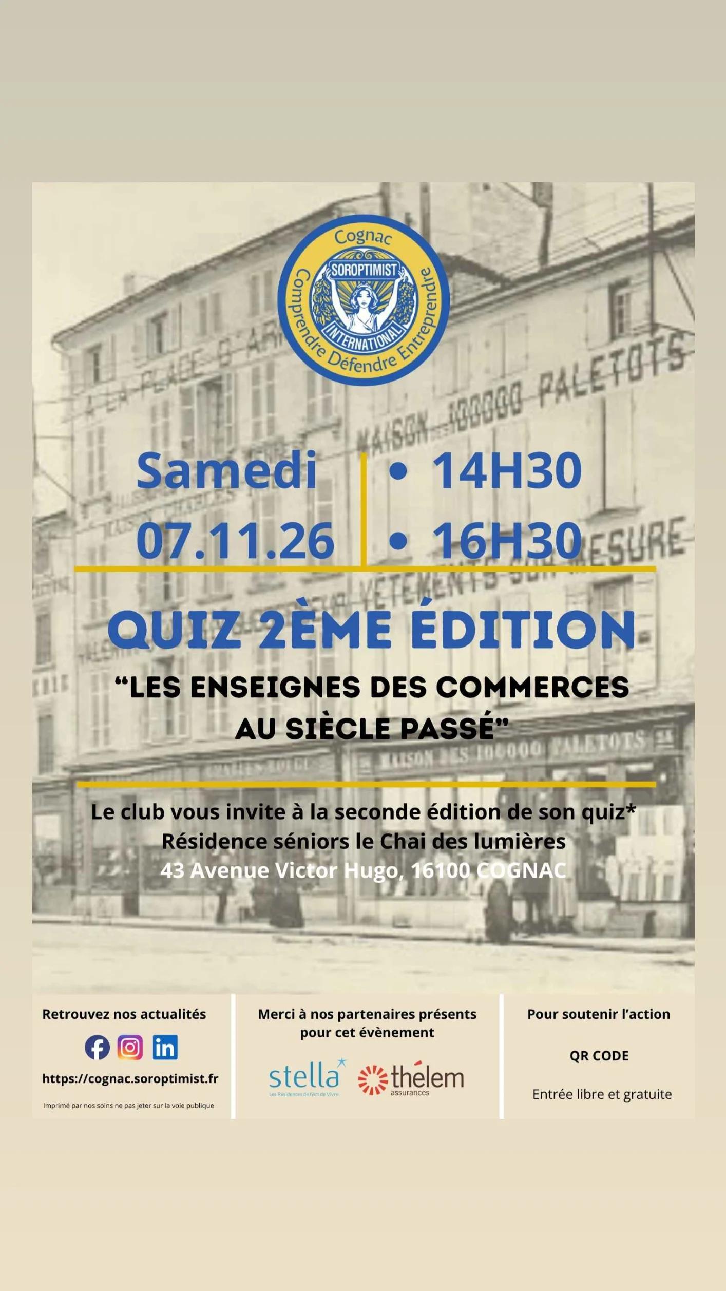 Quiz "Les enseignes des commerces au siècle passé"