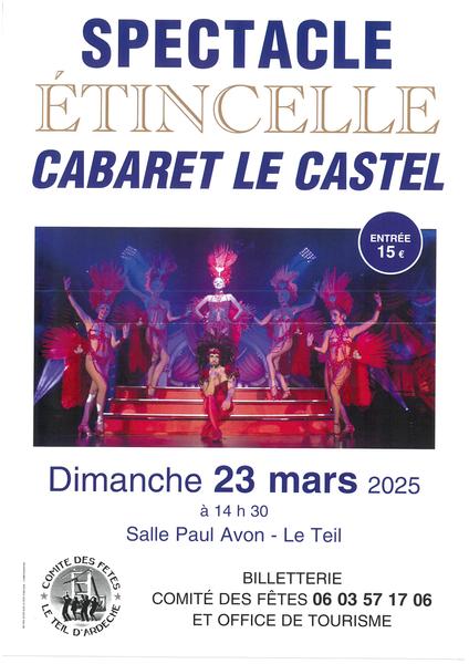 Spectacle Etincelle par le cabaret le Castel_Le Teil