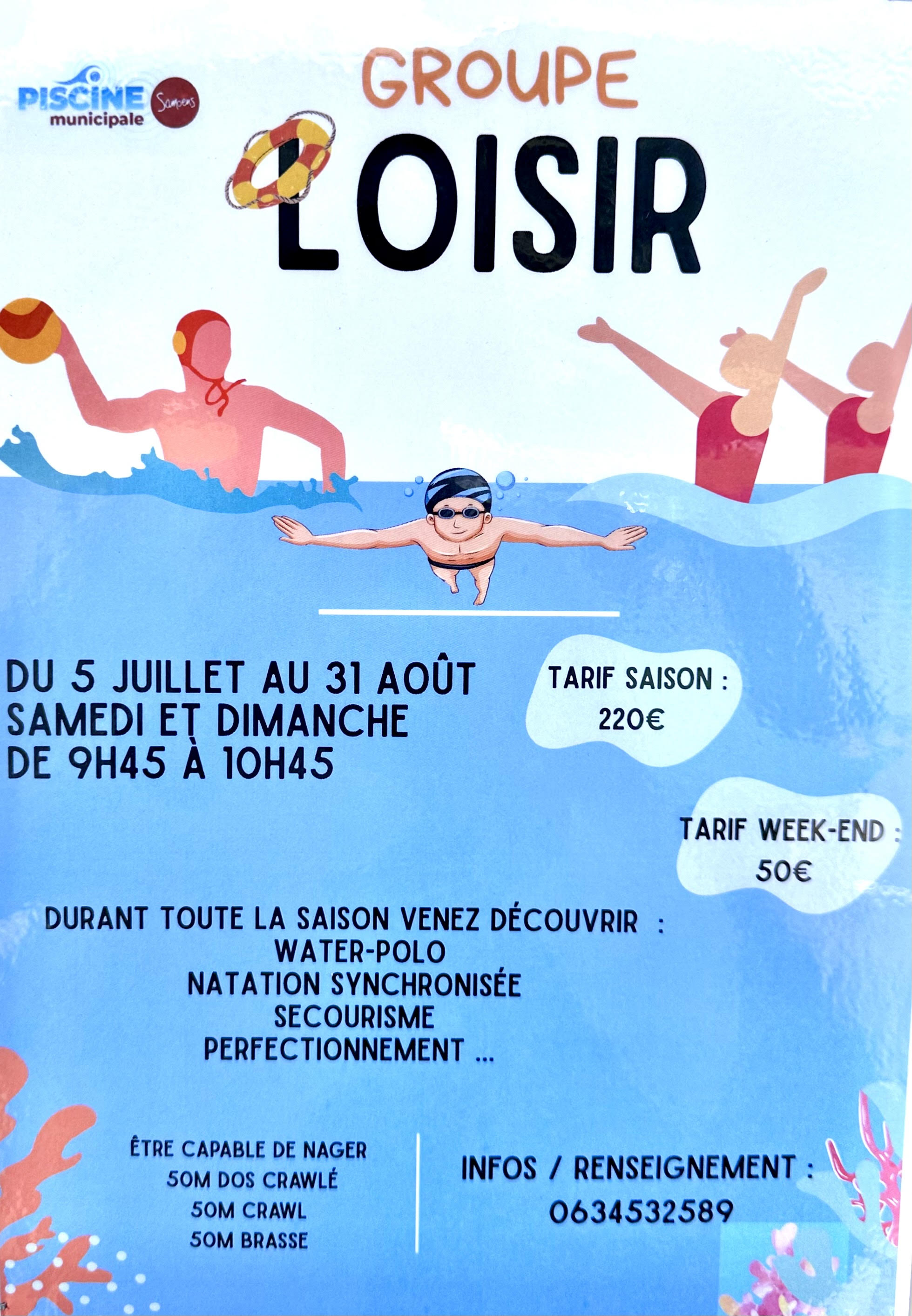 Leisure group at the Samoëns swimming pool