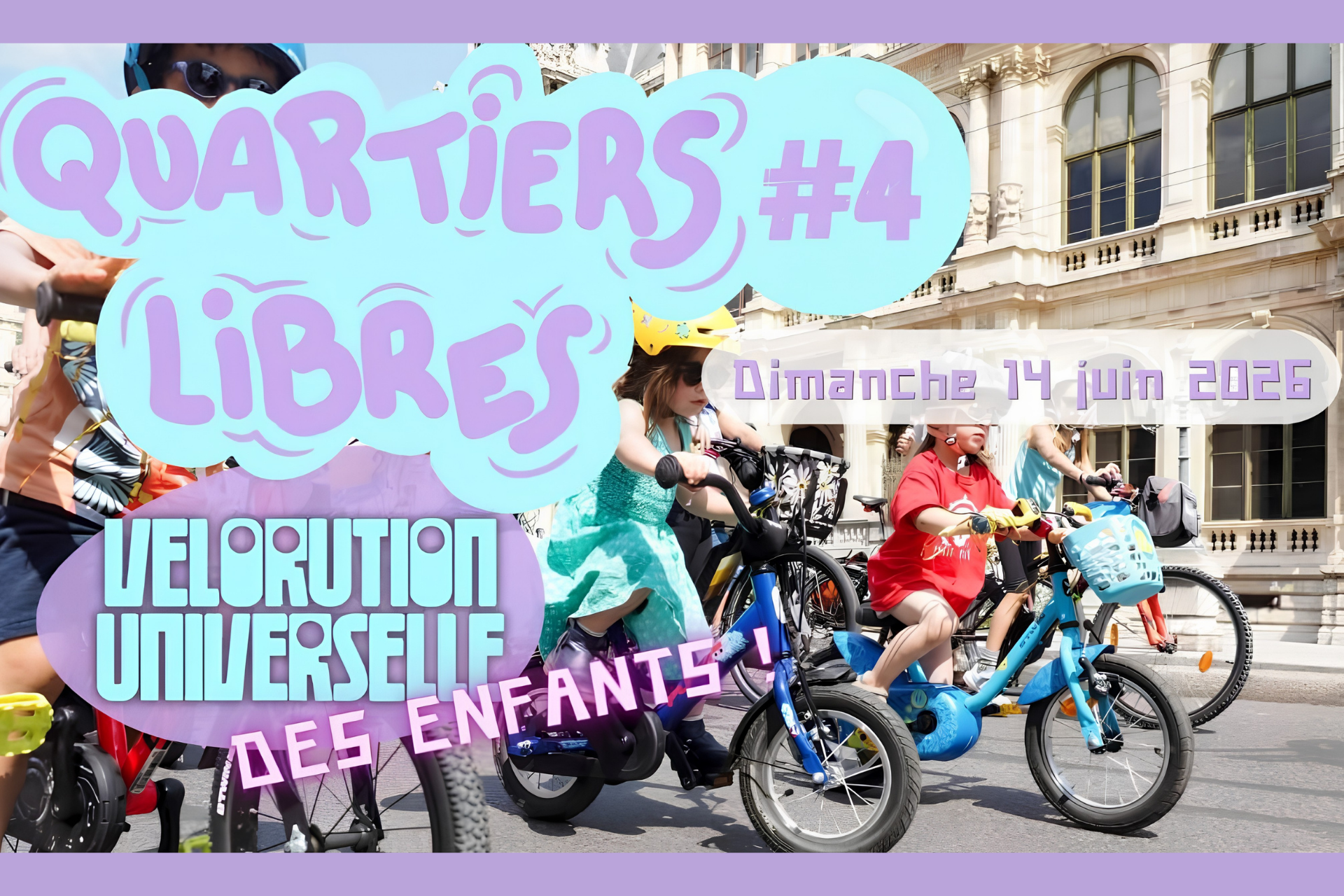 Quartiers libres - grande sortie à vélo pour les enfants