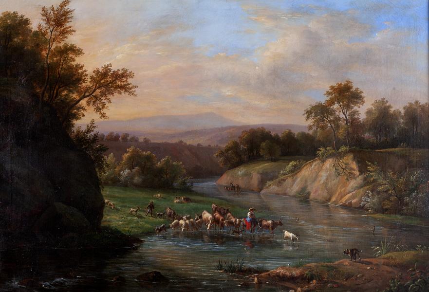 Prosper Dunant, Bord du Fier sous Brogny, huile sur toile, MCA,