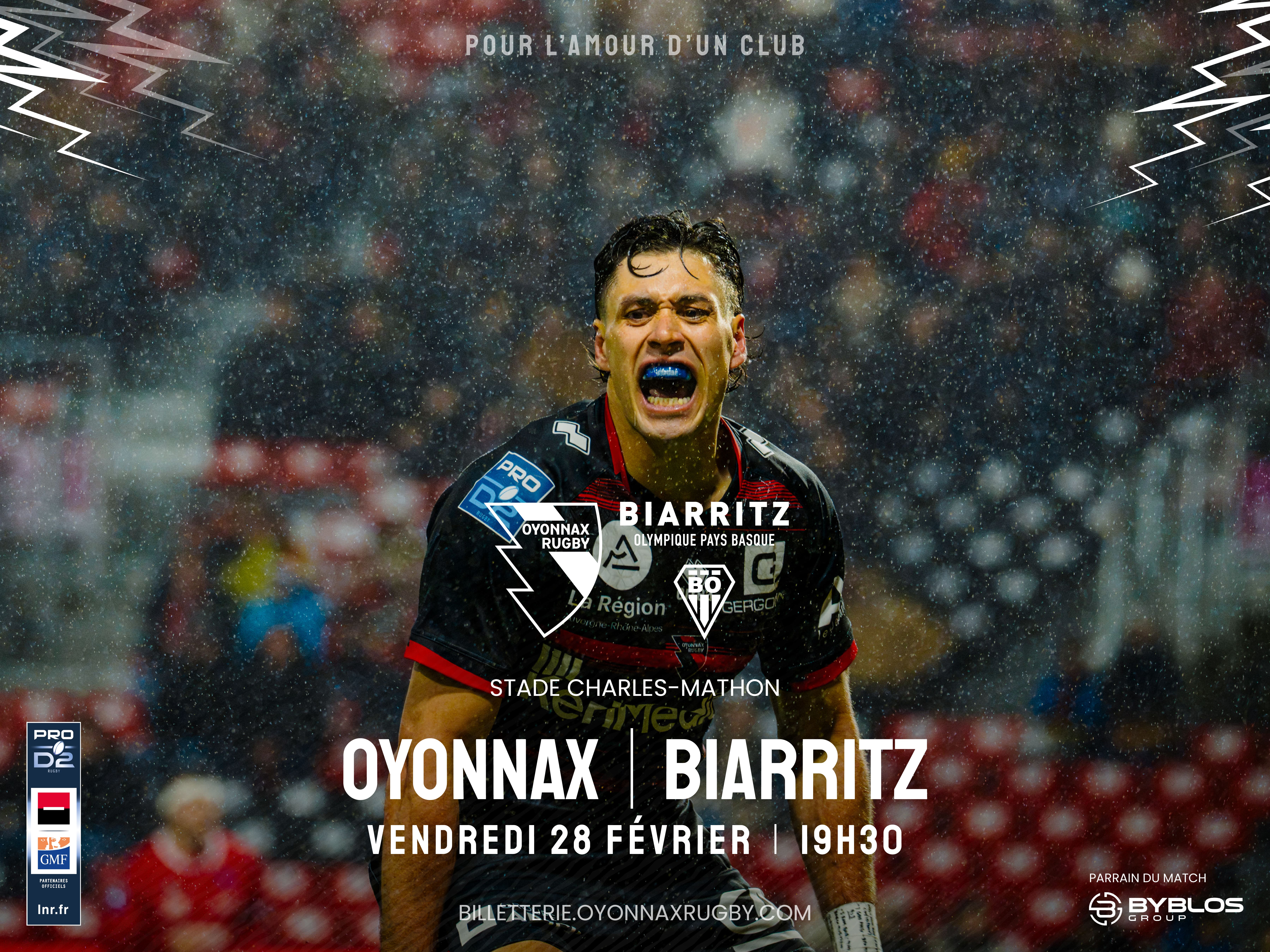 Pro D2 - Oyonnax Rugby reçoit le Biarritz Olympique_Oyonnax