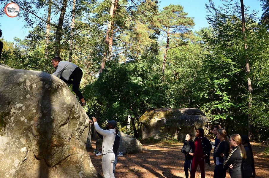 Globe climber escalade en forêt de Fontainebleau