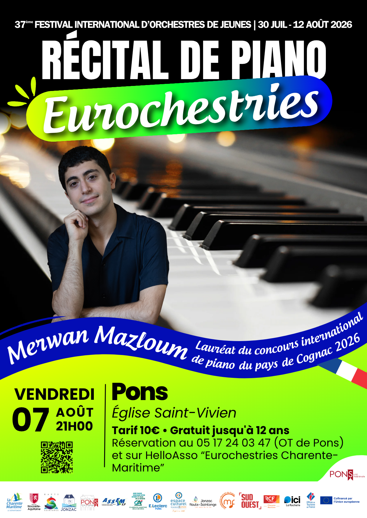 Récital de piano par Merwan Mazloum - 37ème festival international des Eurochestries