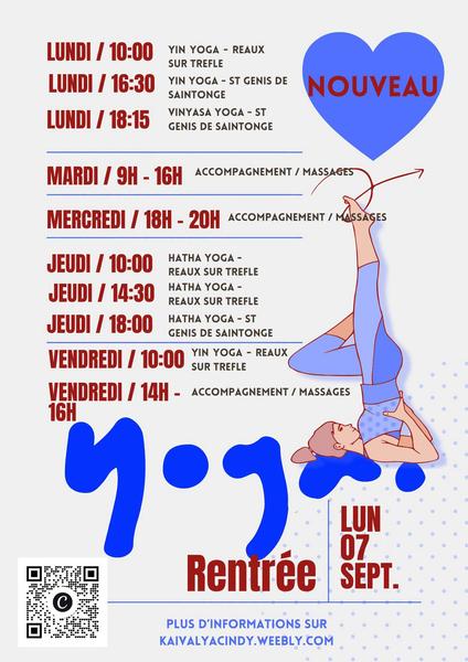 Cours de Yoga à St Genis de Saintonge