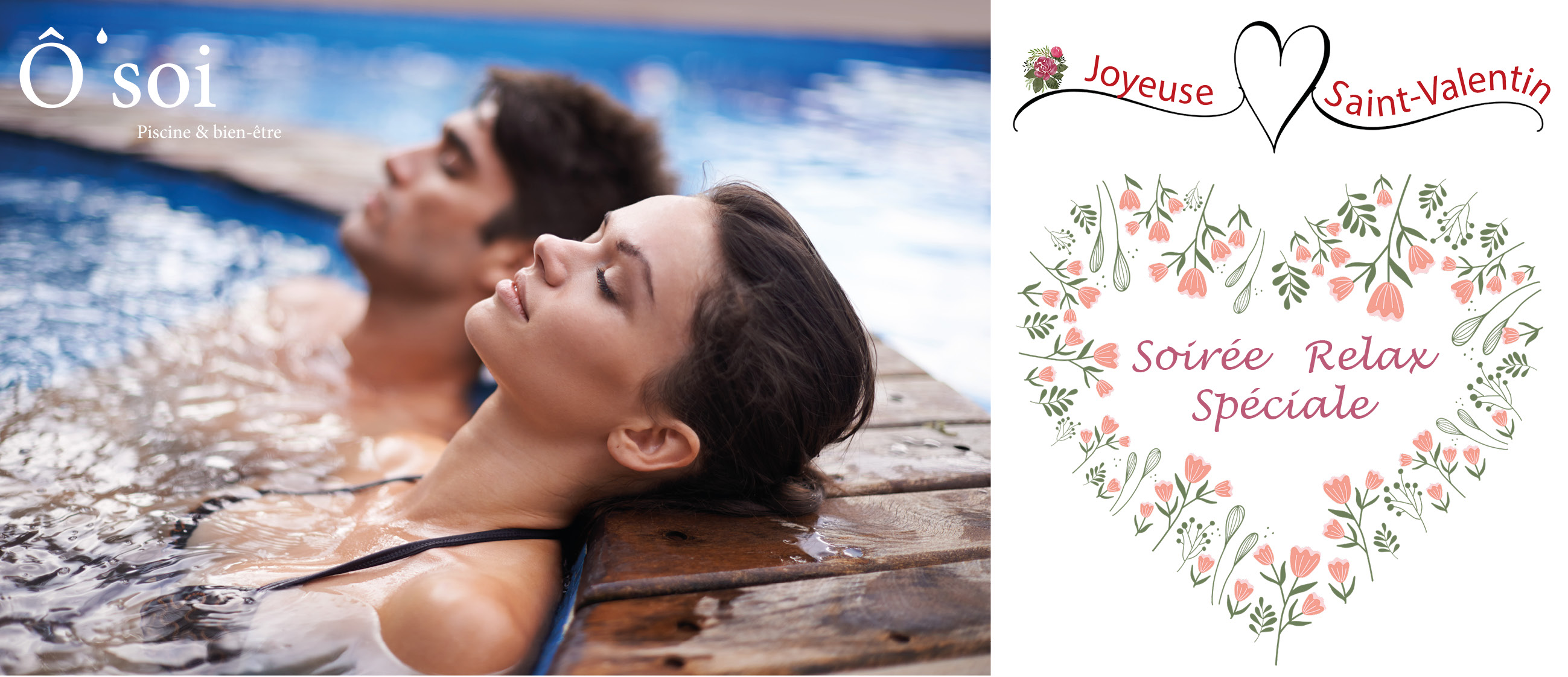 Visual Special Valentine's Day evening at the ô-soi swimming pool in Aussois