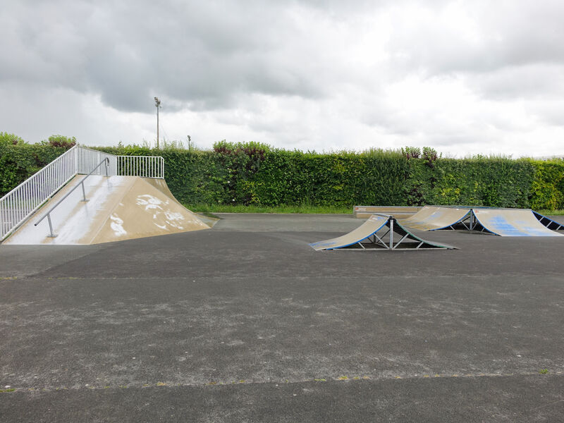 Vue des rampes de skate