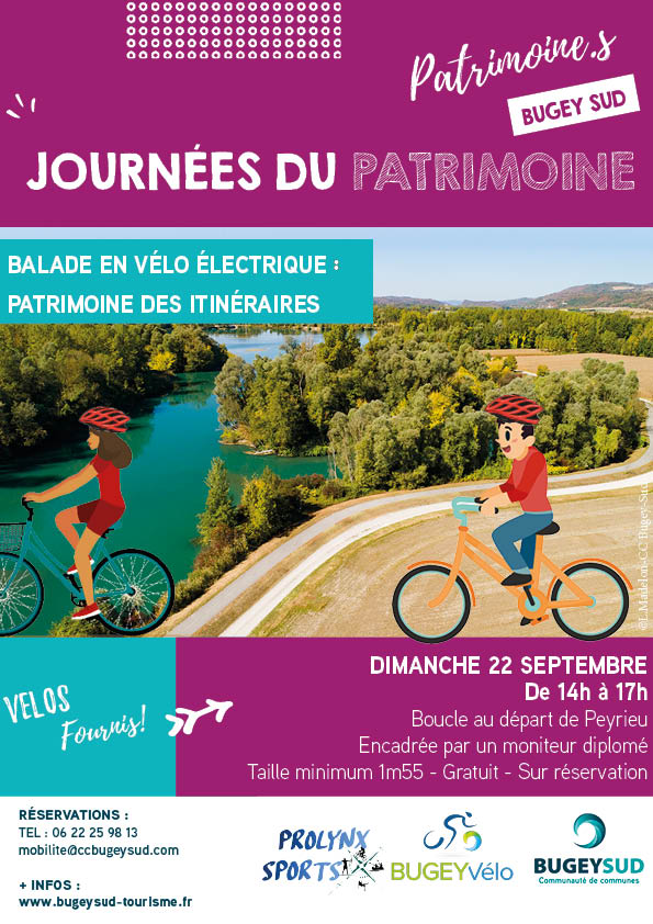 Journées Européennes du Patrimoine : balade en vélo électrique.