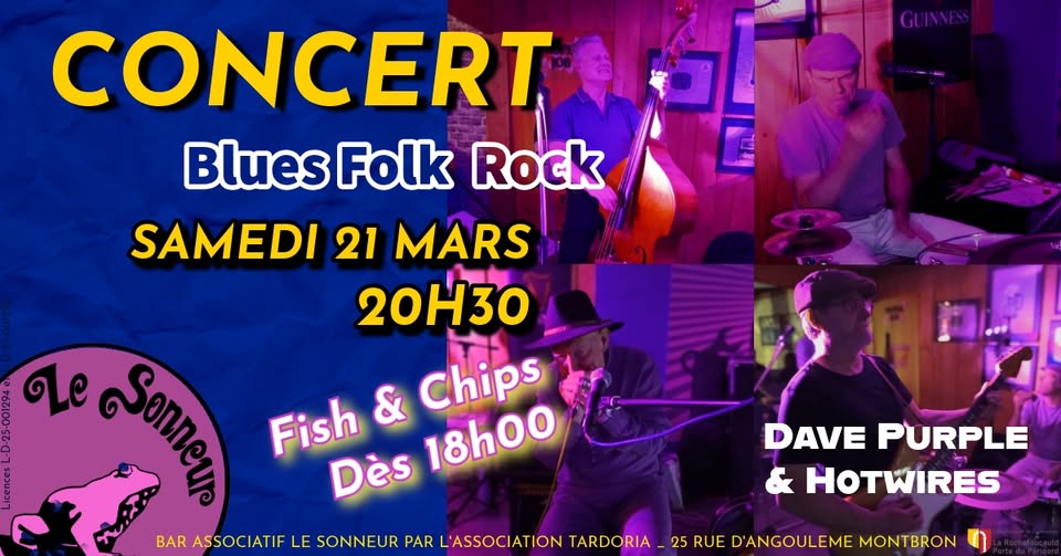 Concert blues rock avec food truck fish&chips