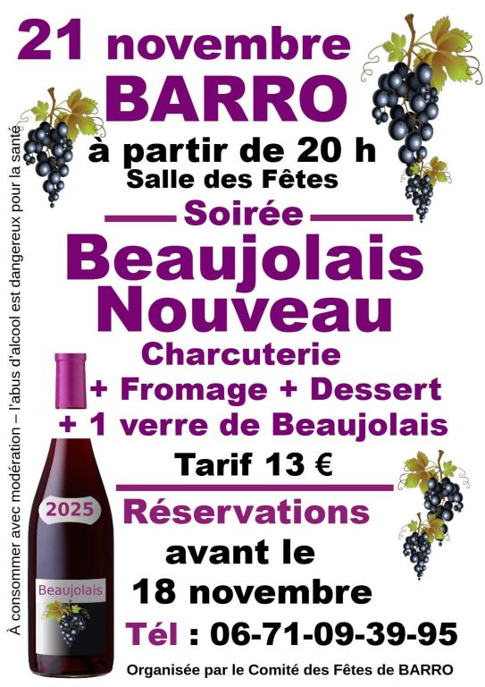 Soirée Beaujolais Nouveau