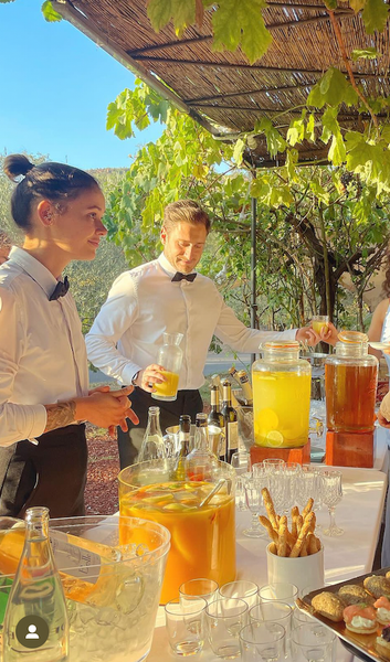 Cocktail estival dans un vignoble 