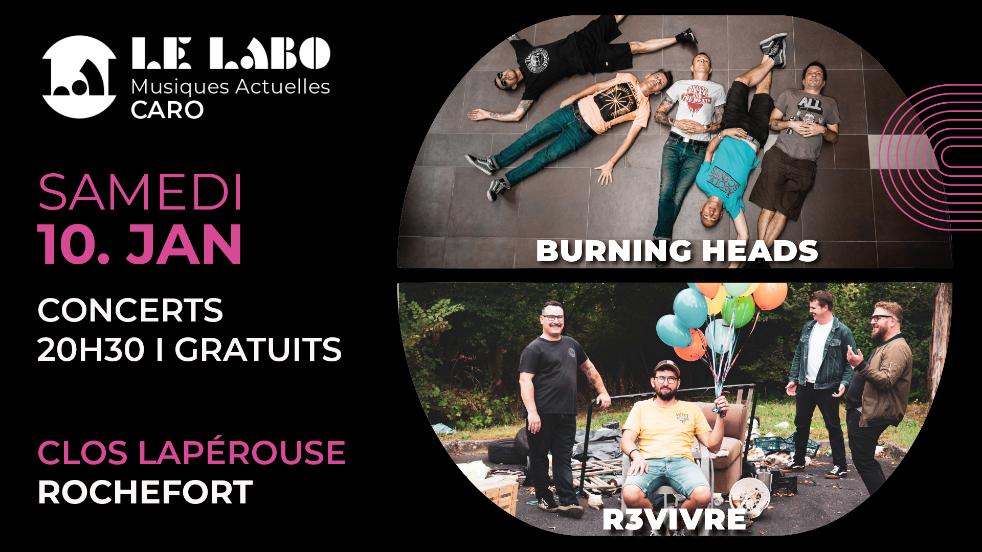 Concert : Burning Heads / R3vivre