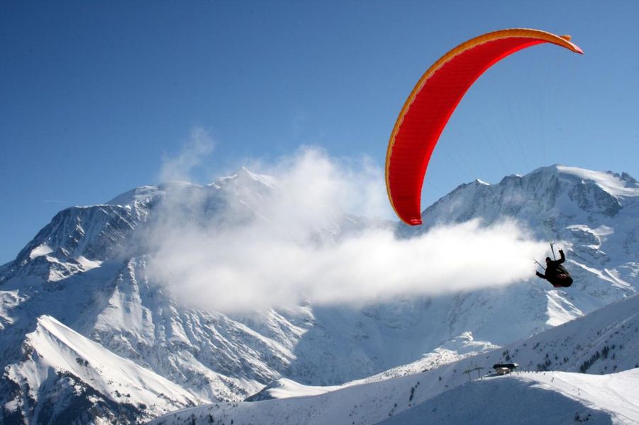 Soaring sur fond de Mt blanc