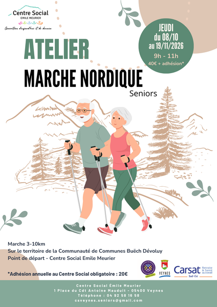 Atelier marche nordique seniors