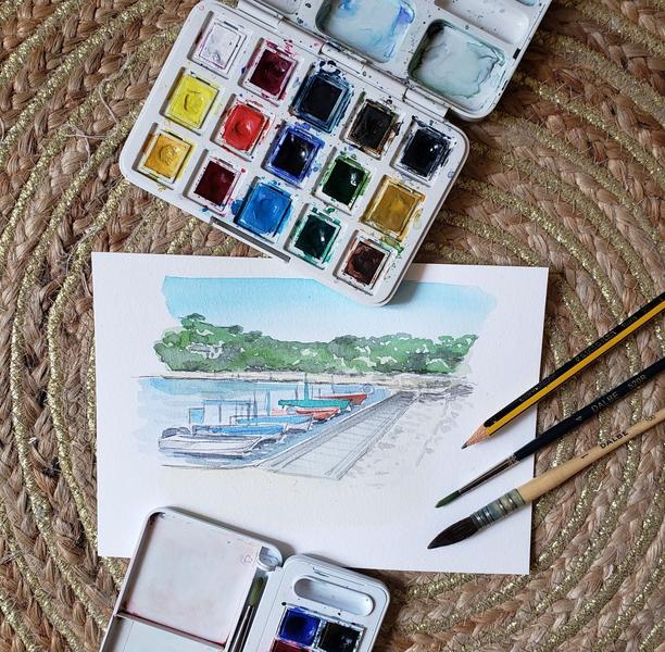 Atelier - peinture à l'aquarelle dans le jardin de la Villa Noailles_Hyères