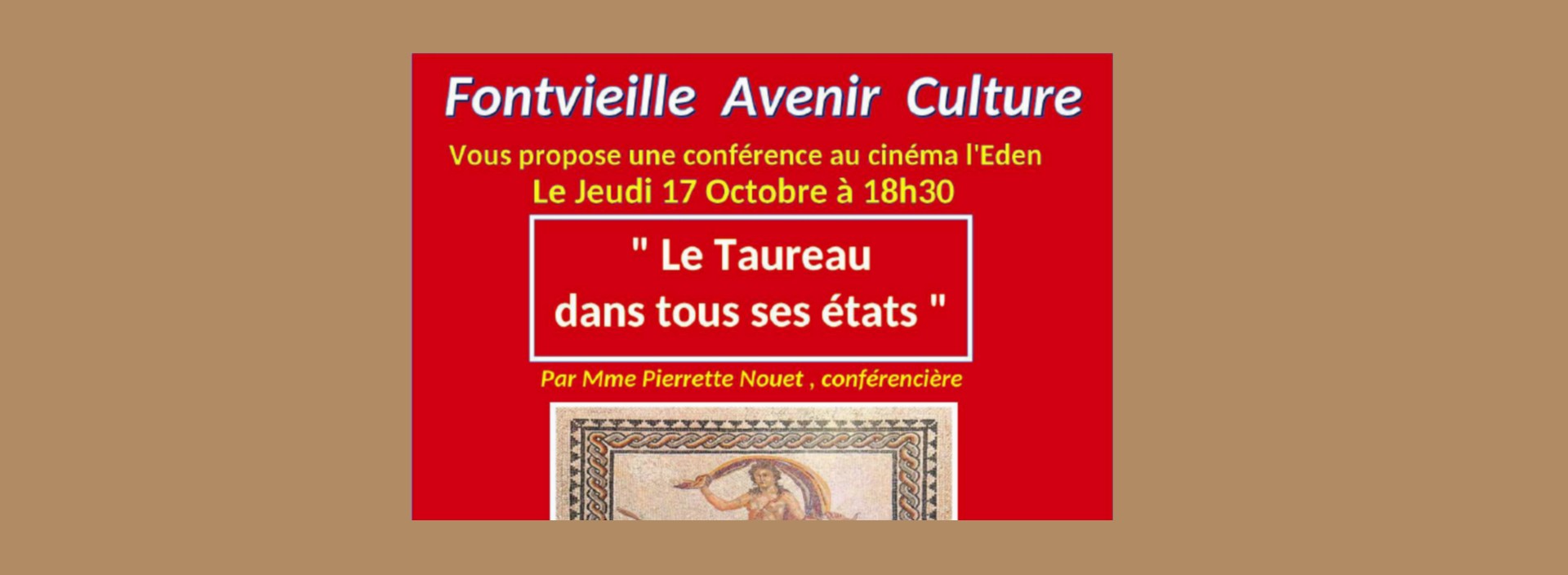 Conférence - 'Le Taureau dans tous ses états'