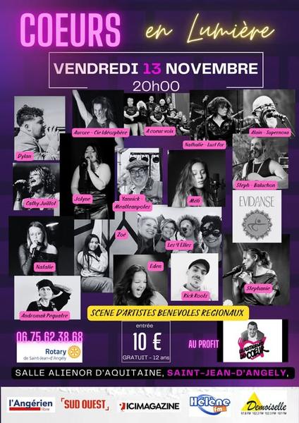 Concert "Coeurs en lumière" - une scène, des artistes, une belle cause !