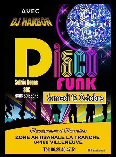 Soirée Disco funk Le 12 oct 2024