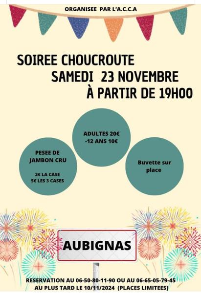 affiche soirée choucroute