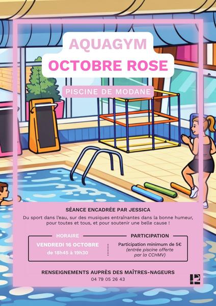 Image Affiche Aquagym octobre rose