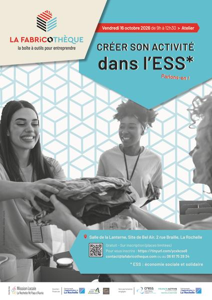 Animation - atelier "Créer son activité dans l'ESS. Parlons-en !"