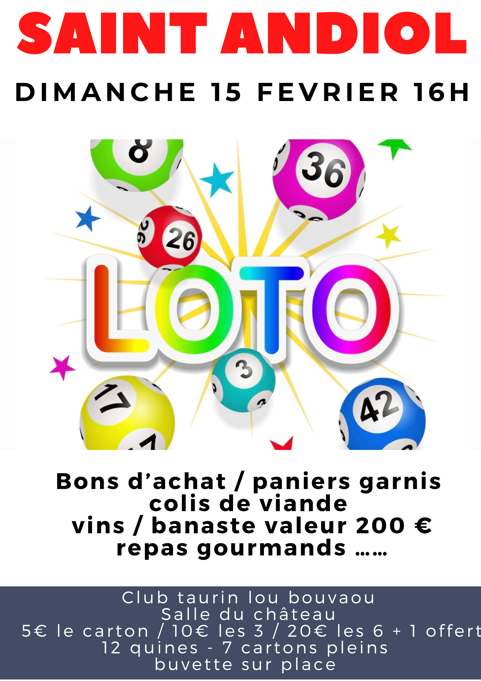 Loto du Club Taurin "Lou Bouvaou"