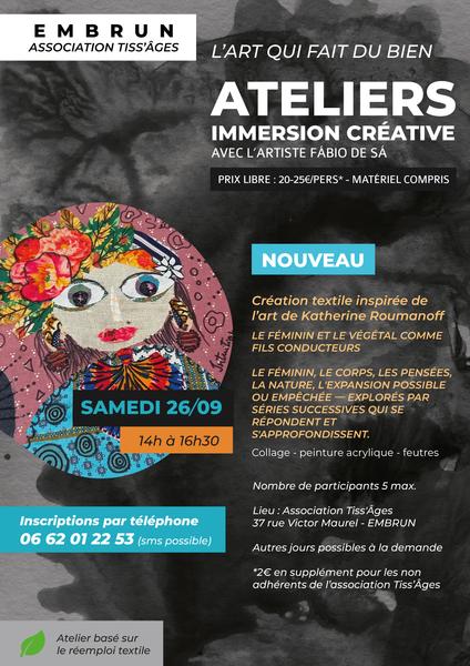 Immersion créative inspirée par l'artiste Katherine Roumanoff