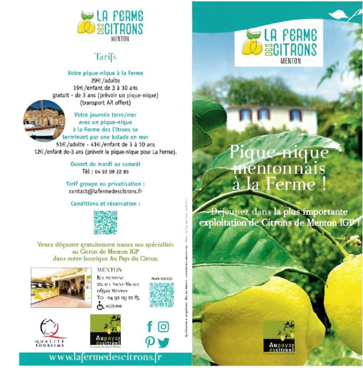 Flyer avec tarifs