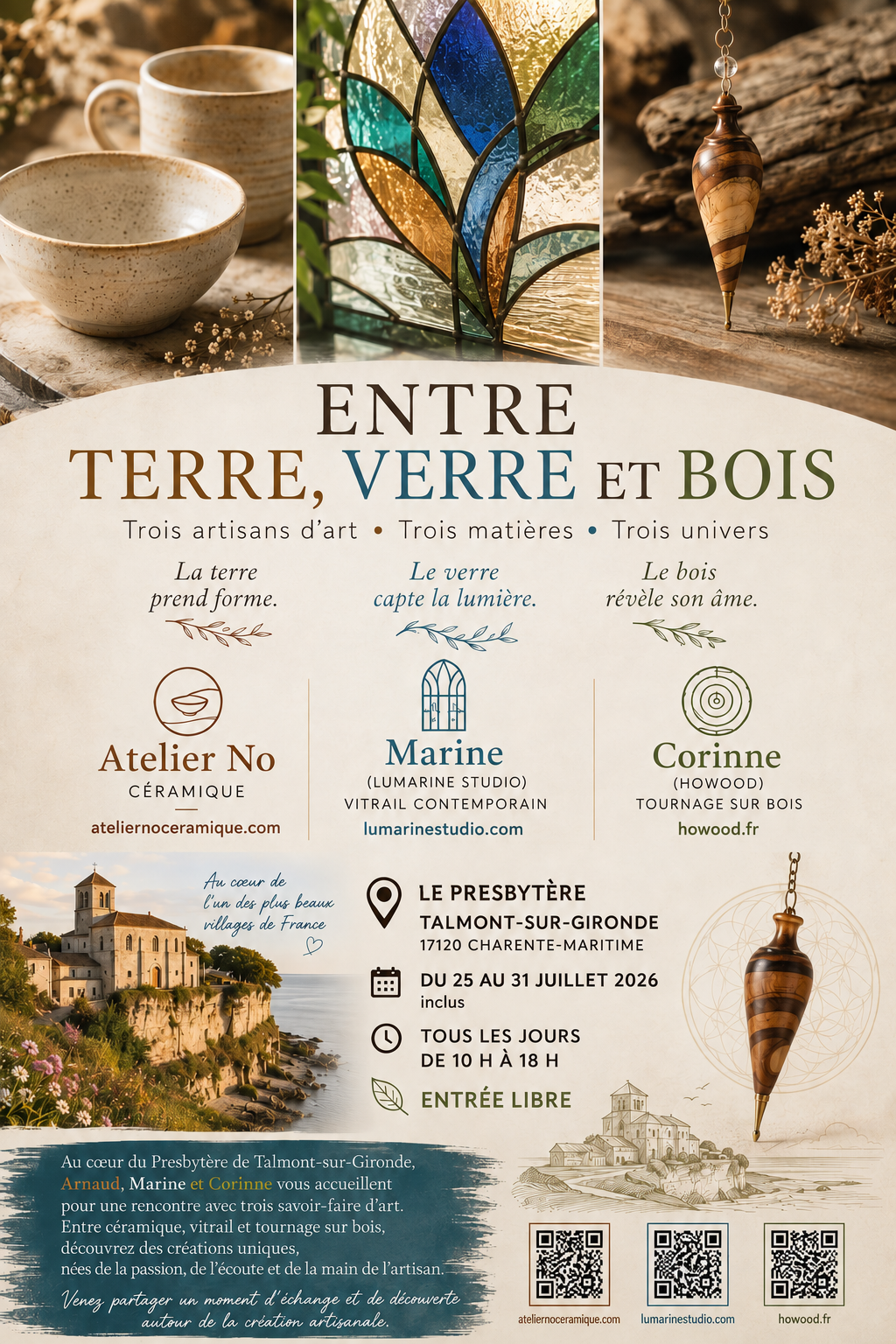 Exposition 'entre Terre, Verre et Bois'