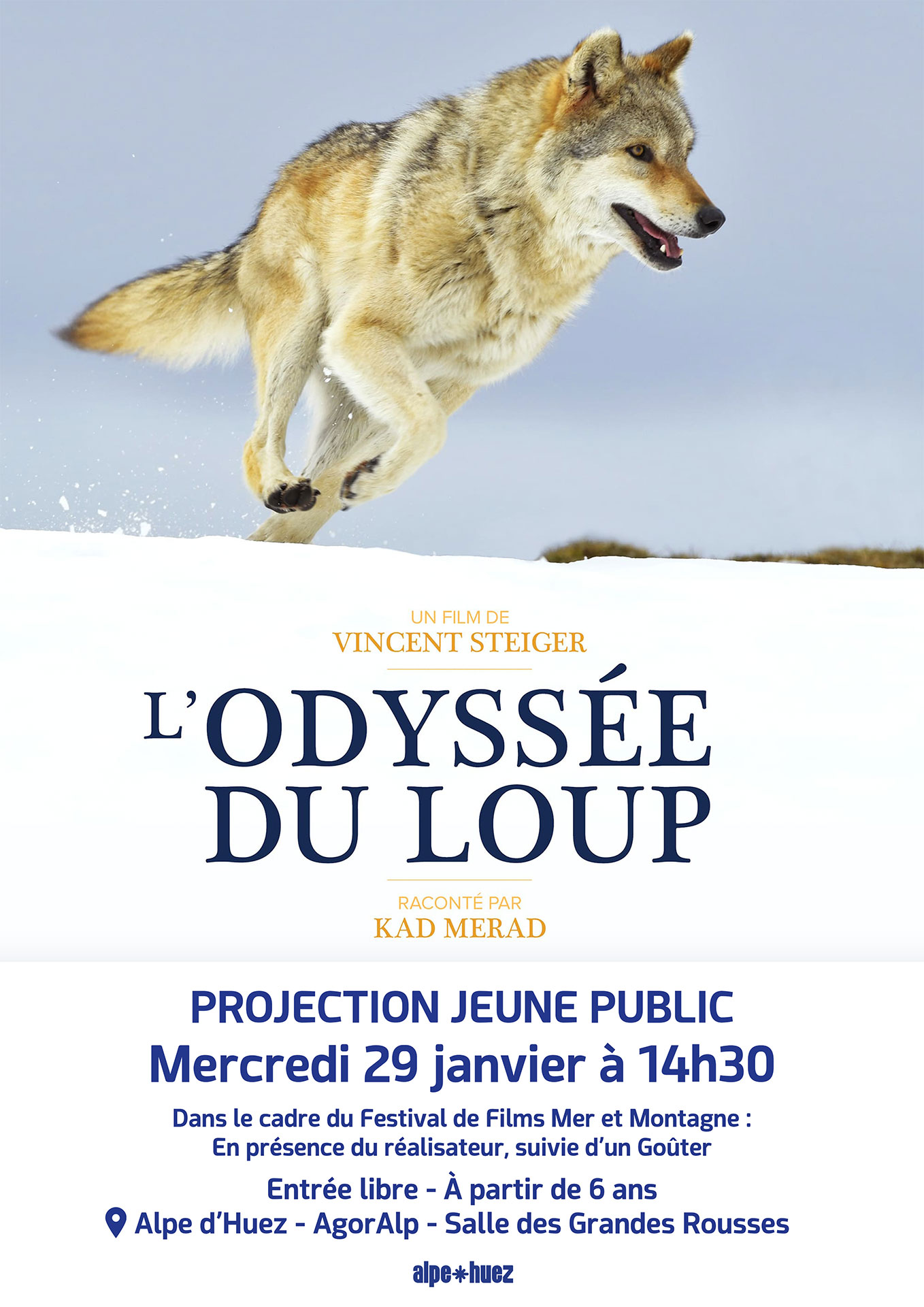 Projection jeune public : l'Odyssée du Loup_Alpe d'Huez