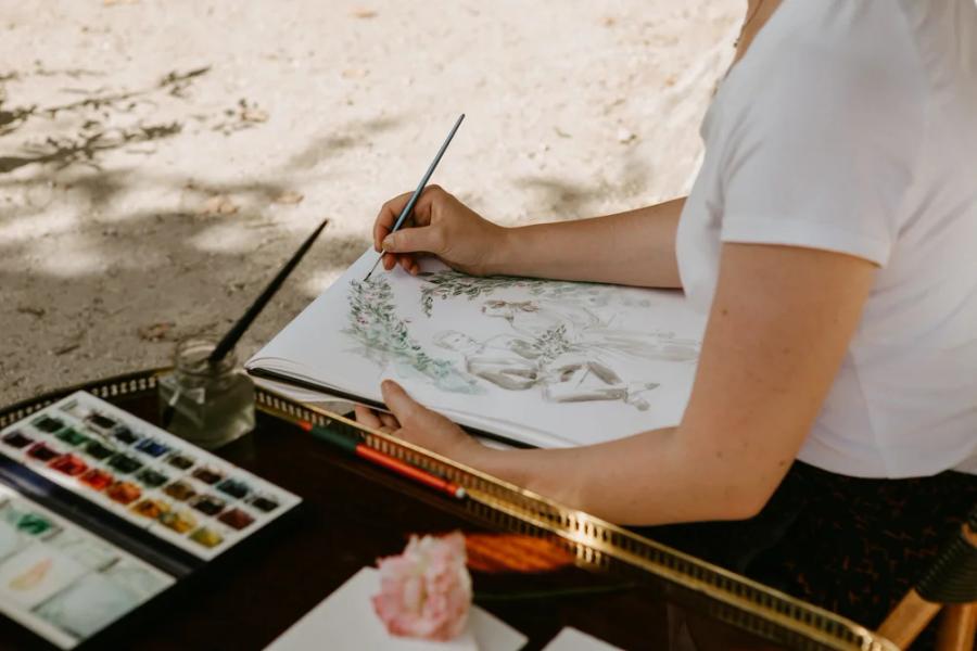 Atelier - peinture à l'aquarelle dans le jardin de la Villa Noailles_Hyères