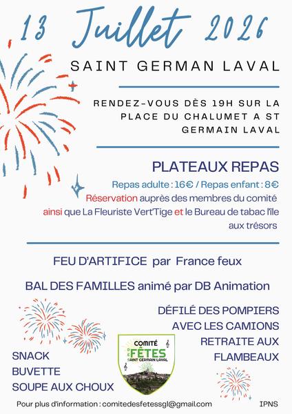 Fête du 13 juillet à St Germain Laval_Saint-Germain-Laval