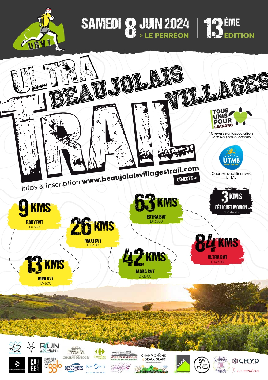 Ultra Beaujolais Villages Trail 2024 - Trail Tour Beaujolais