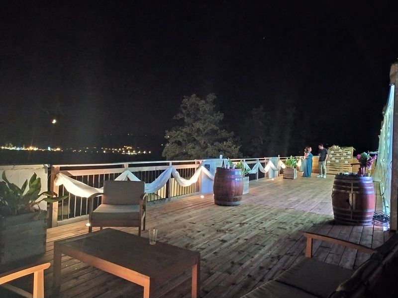 Terrasse de nuit vue panoramique