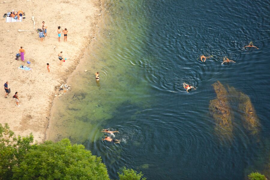 Plage du Pont du Diable à Thueyts