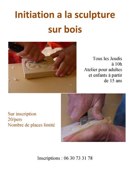 Atelier initiation à la sculpture sur bois au couteau