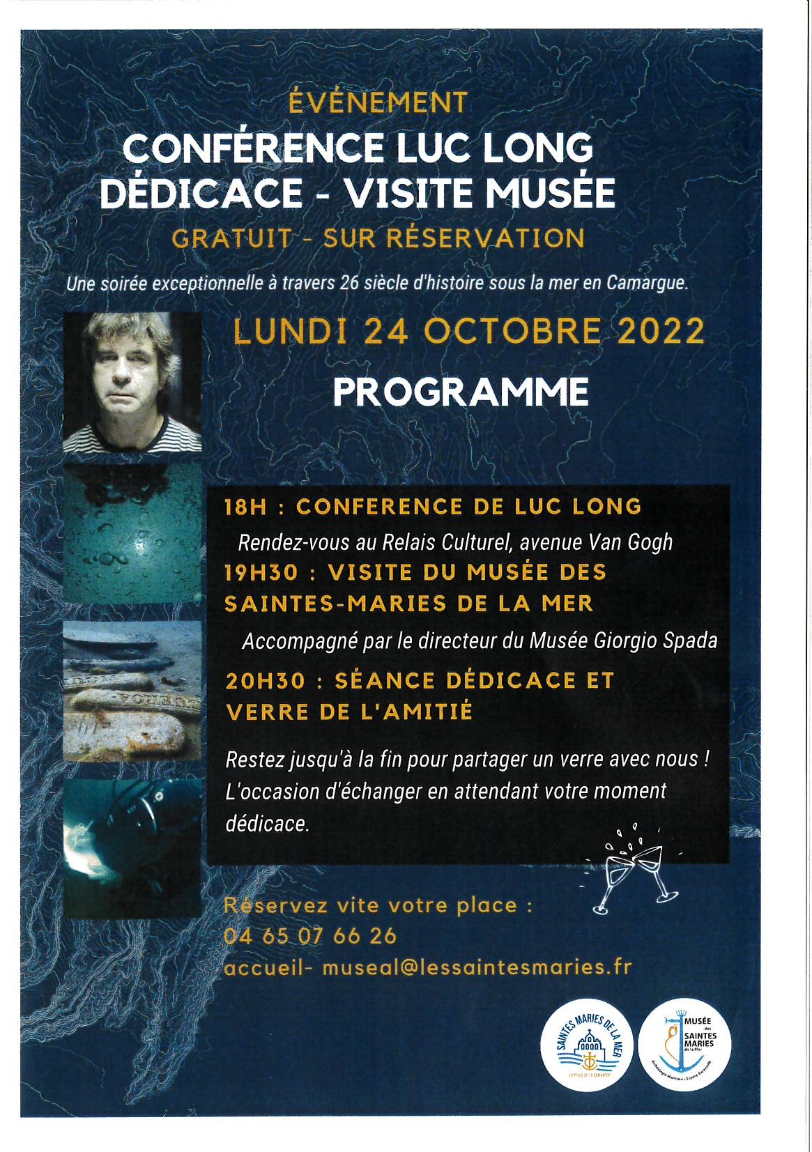 Conférence Luc Long - Dédicace - Visite Musée  France Provence-Alpes-Côte d'Azur Bouches-du-Rhône Saintes-Maries-de-la-Mer 13460