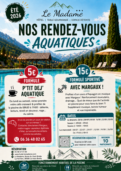 Les rendez-vous aquatiques du Madame