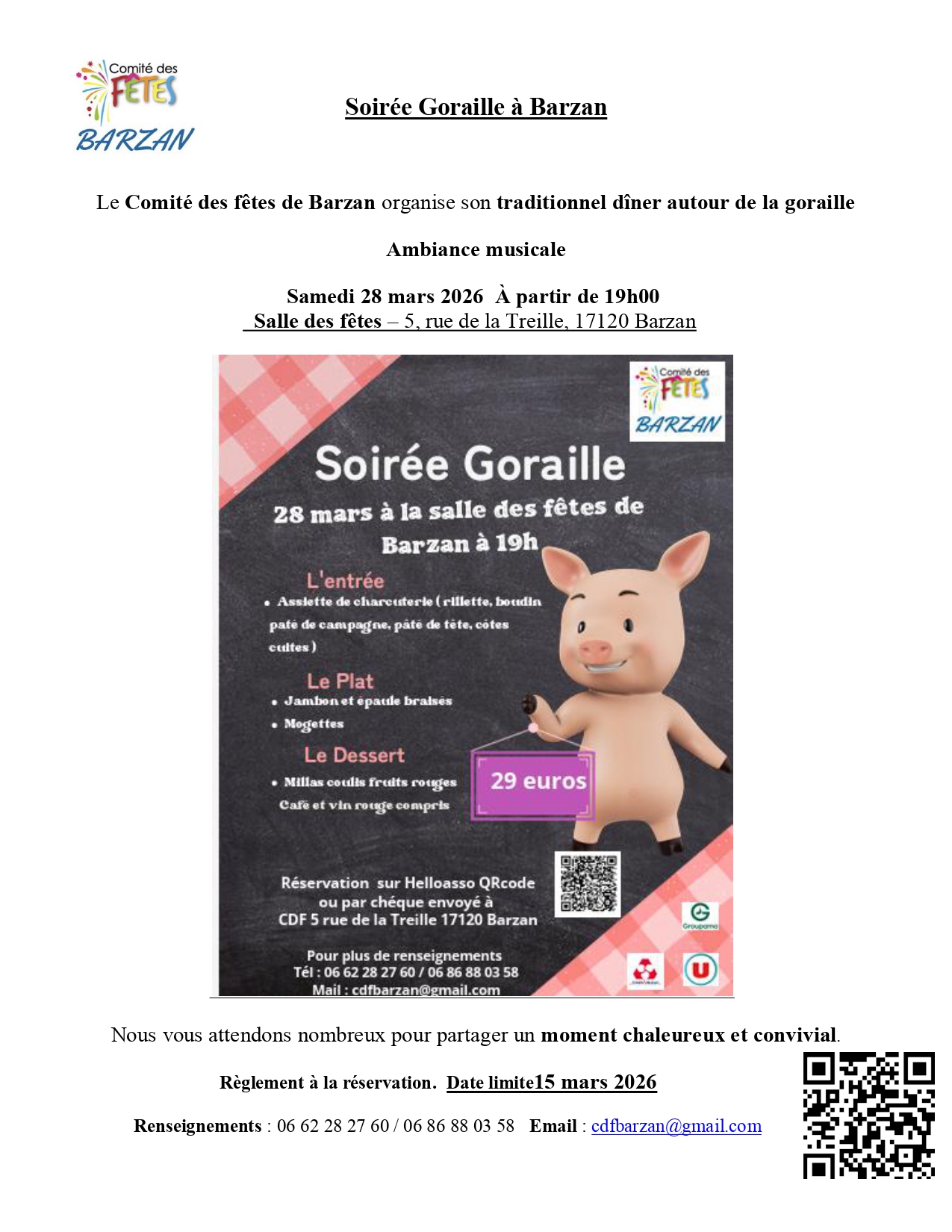 Soirée Goraille à Barzan