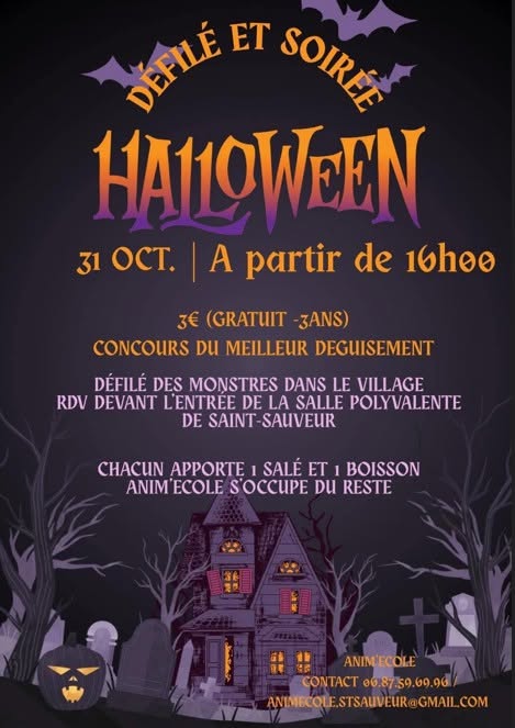 Défilé et soirée Halloween_Saint-Sauveur