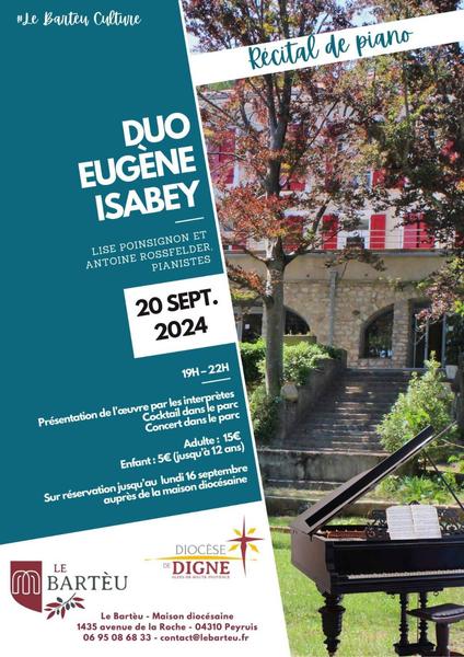 Récital de piano dans le Parc du Bartèu Le 20 sept 2024