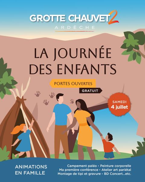 Visuel RS Journée des enfants Grotte Chauvet 2 - Ardèche